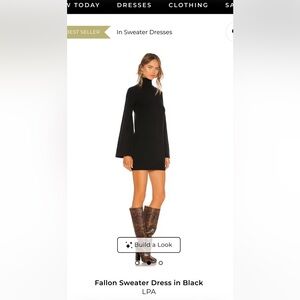 Elegant Black Turtleneck Dress